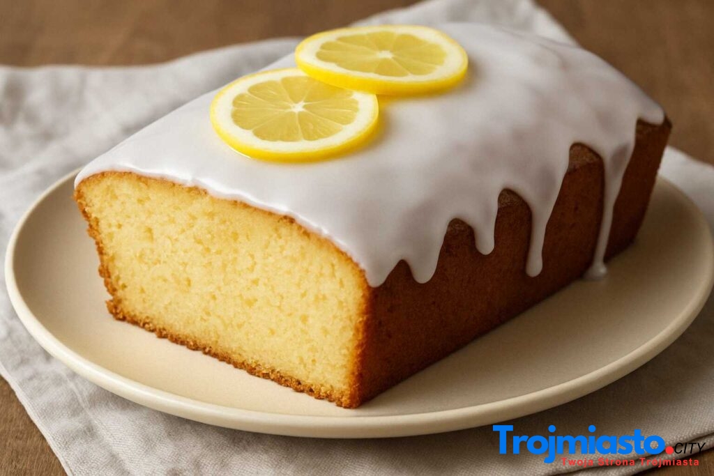 Wilgotna babka jogurtowa w klasycznej formie, oprószona cukrem pudrem. Szybki przepis na Wielkanoc.