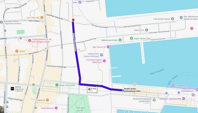 Dojazd do ORP Błyskawica (mat. prasowe gdynia.pl)