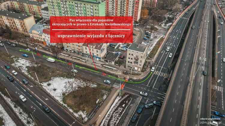 Estakada Kwiatkowskiego (fot. Marcin Mielewski / Zarząd Dróg Miejskich)