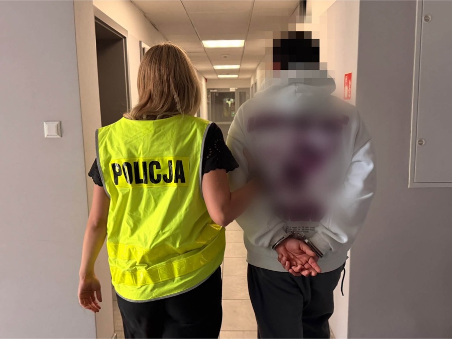 Zatrzymanie sprawcy wypadku drogowego w Rumi przez policję